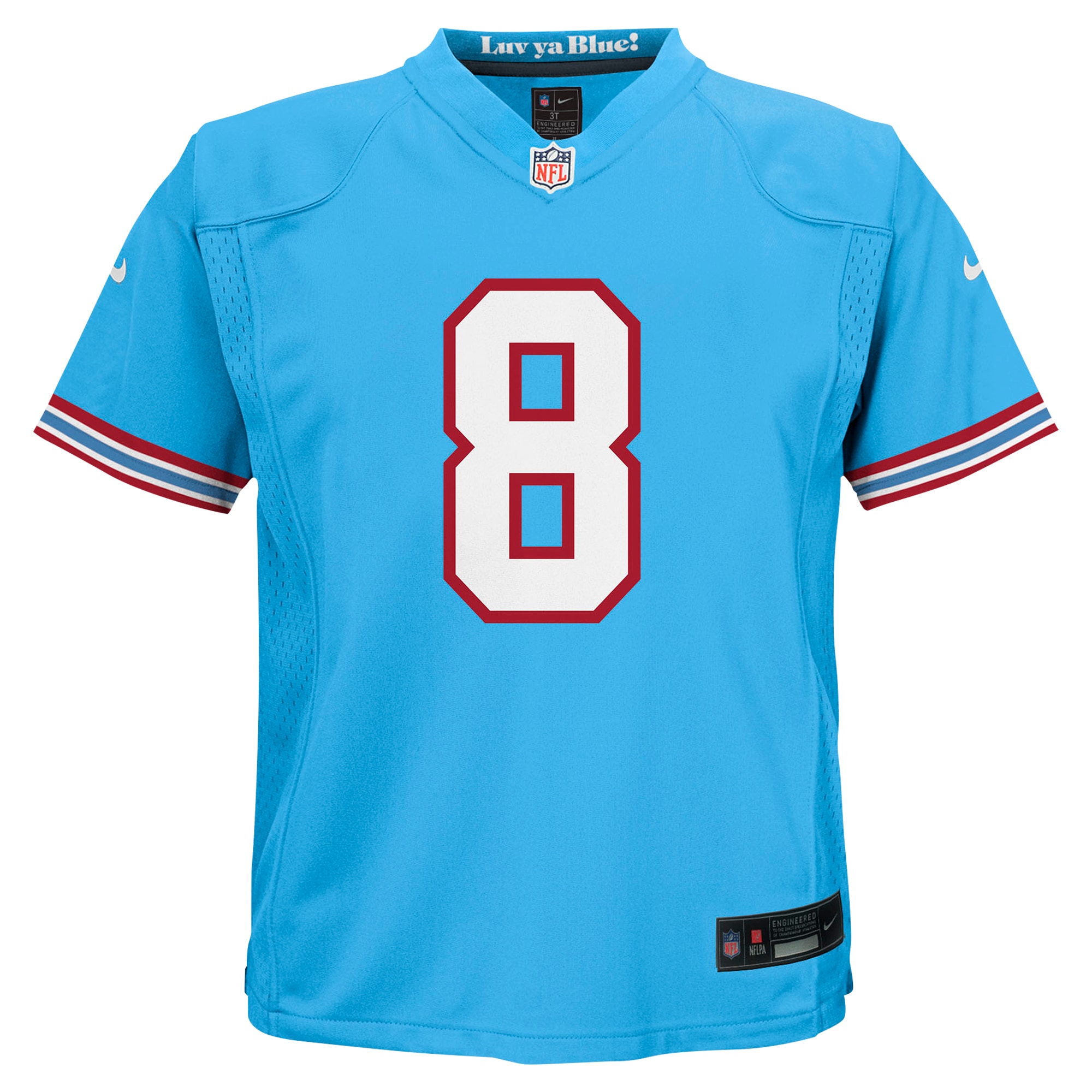 Alternative view of Preschool Tennessee Titans Will Levis Light Blue Alternate Player Game Jersey JS9989 nicesnker