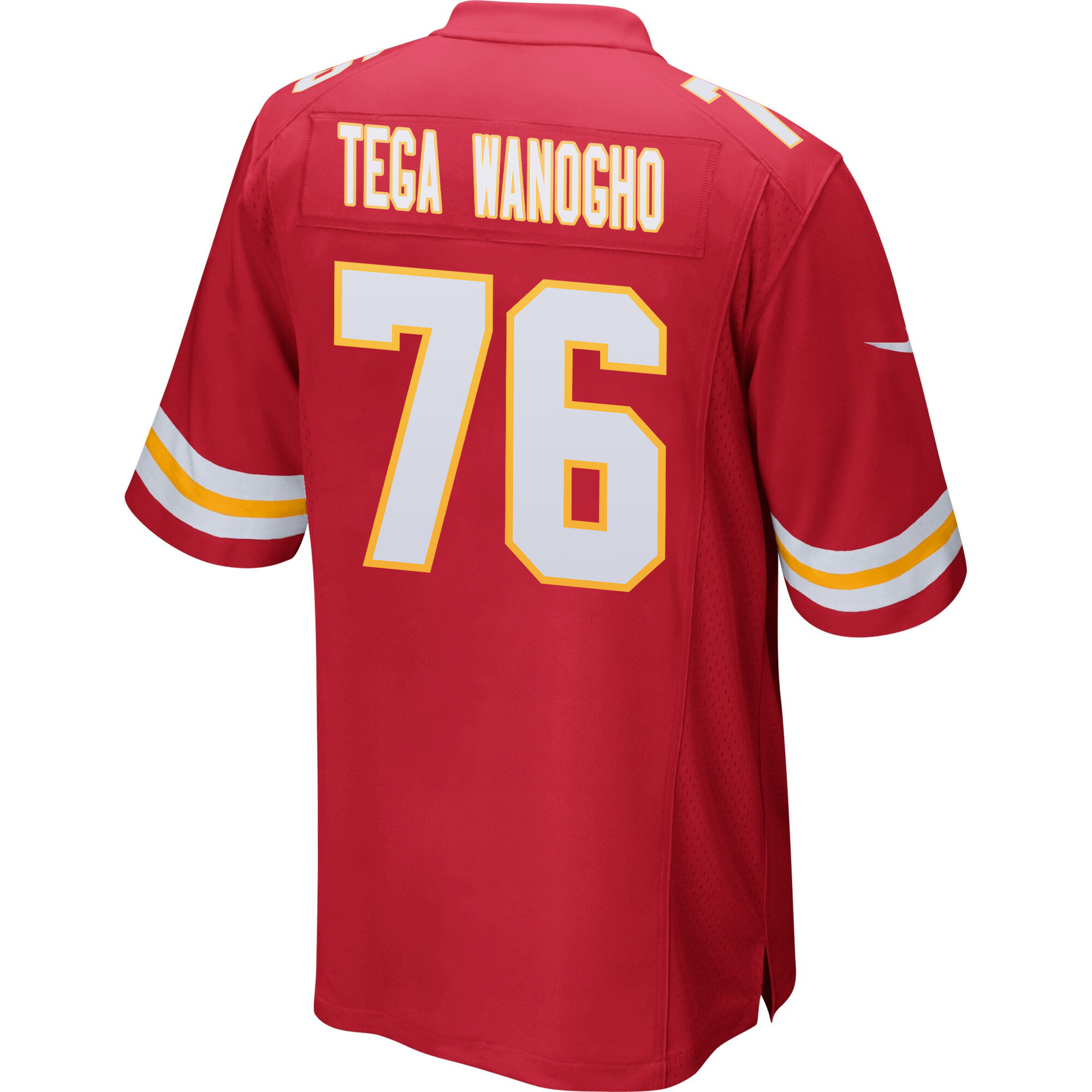 Prince Tega Wanogho 76 Kansas City Chiefs AFC Champions Patch Game Men Jersey - Red JS9351 nicesnker - Image 3