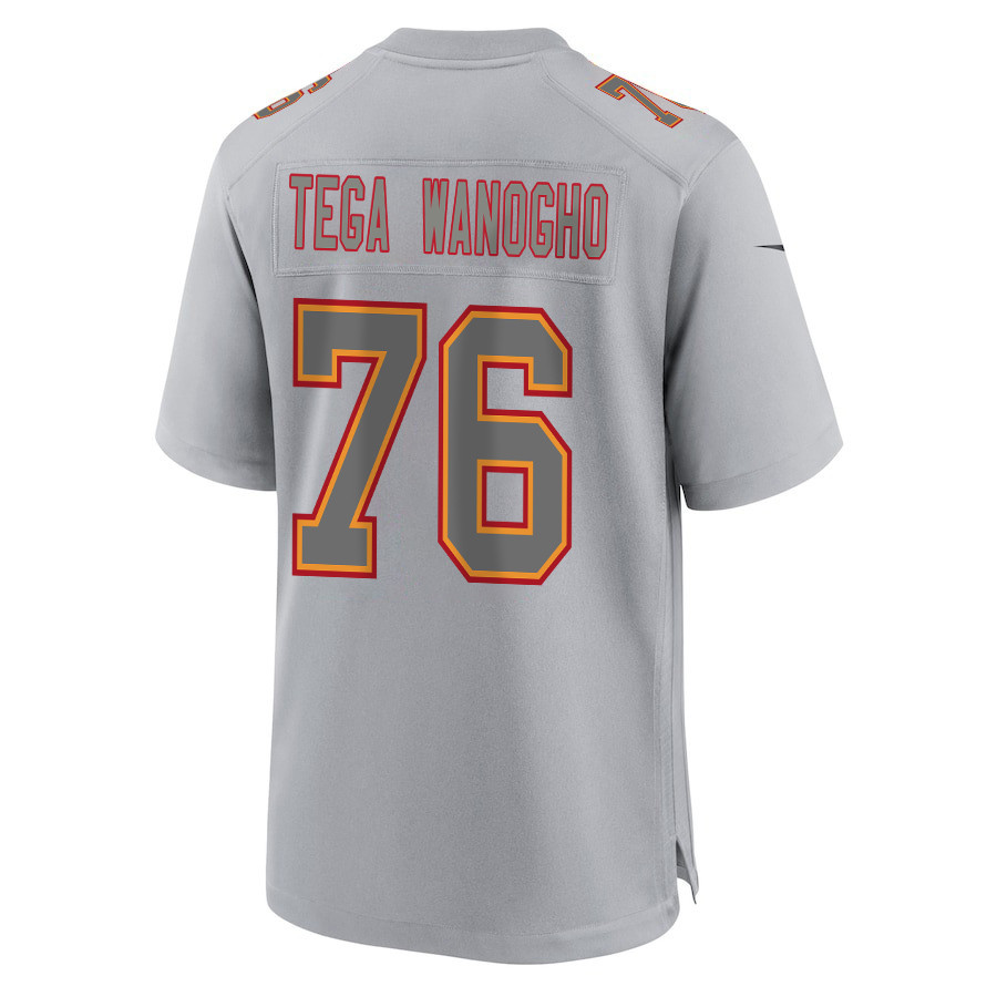 Prince Tega Wanogho 76 Kansas City Chiefs Super Bowl LVIII Champions 4X Atmosphere Fashion Game Men Jersey - Gray JS7613 nicesnker - Image 3