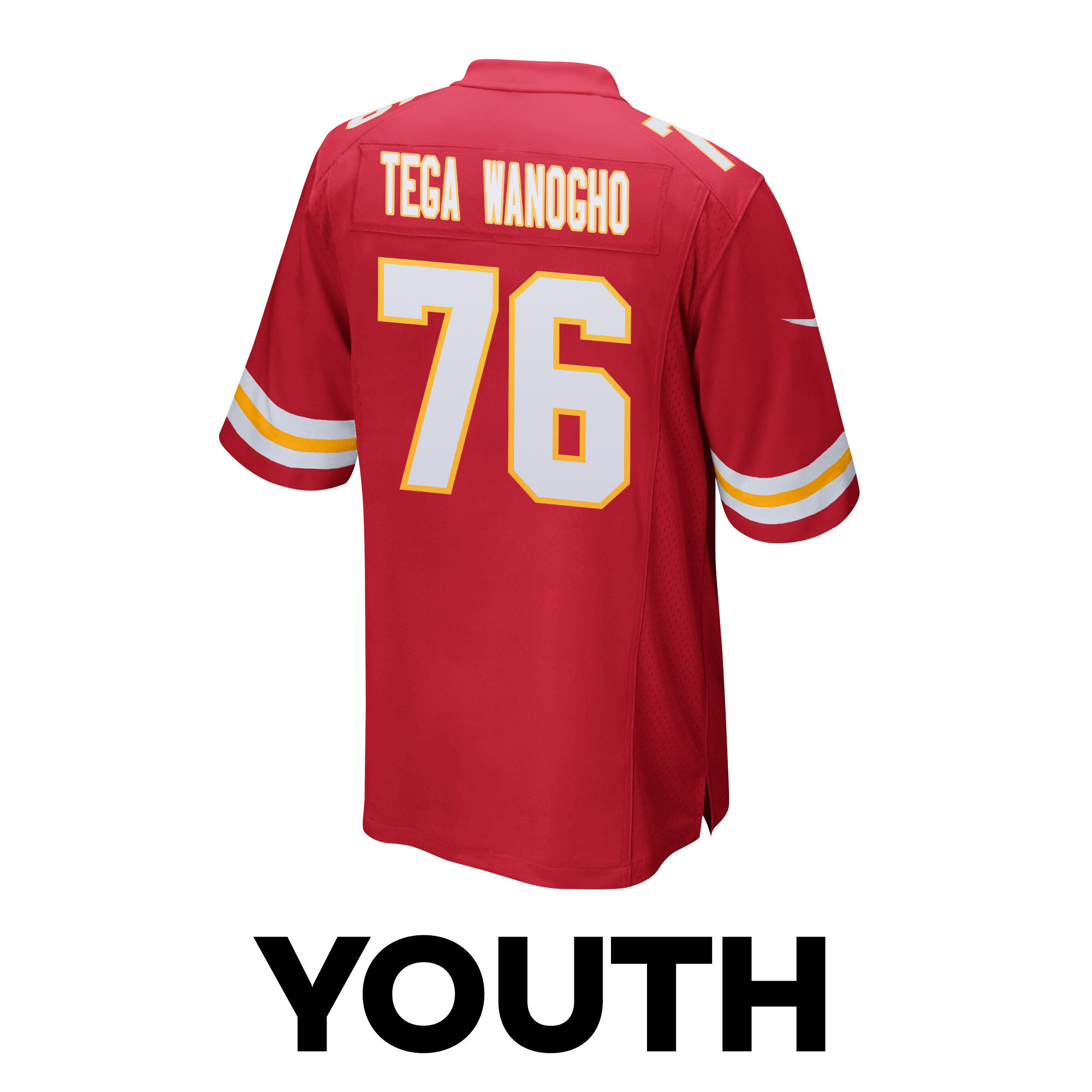 Prince Tega Wanogho 76 Kansas City Chiefs Super Bowl LVIII Champions 4X Game YOUTH Jersey - Red JS6485 nicesnker - Image 3