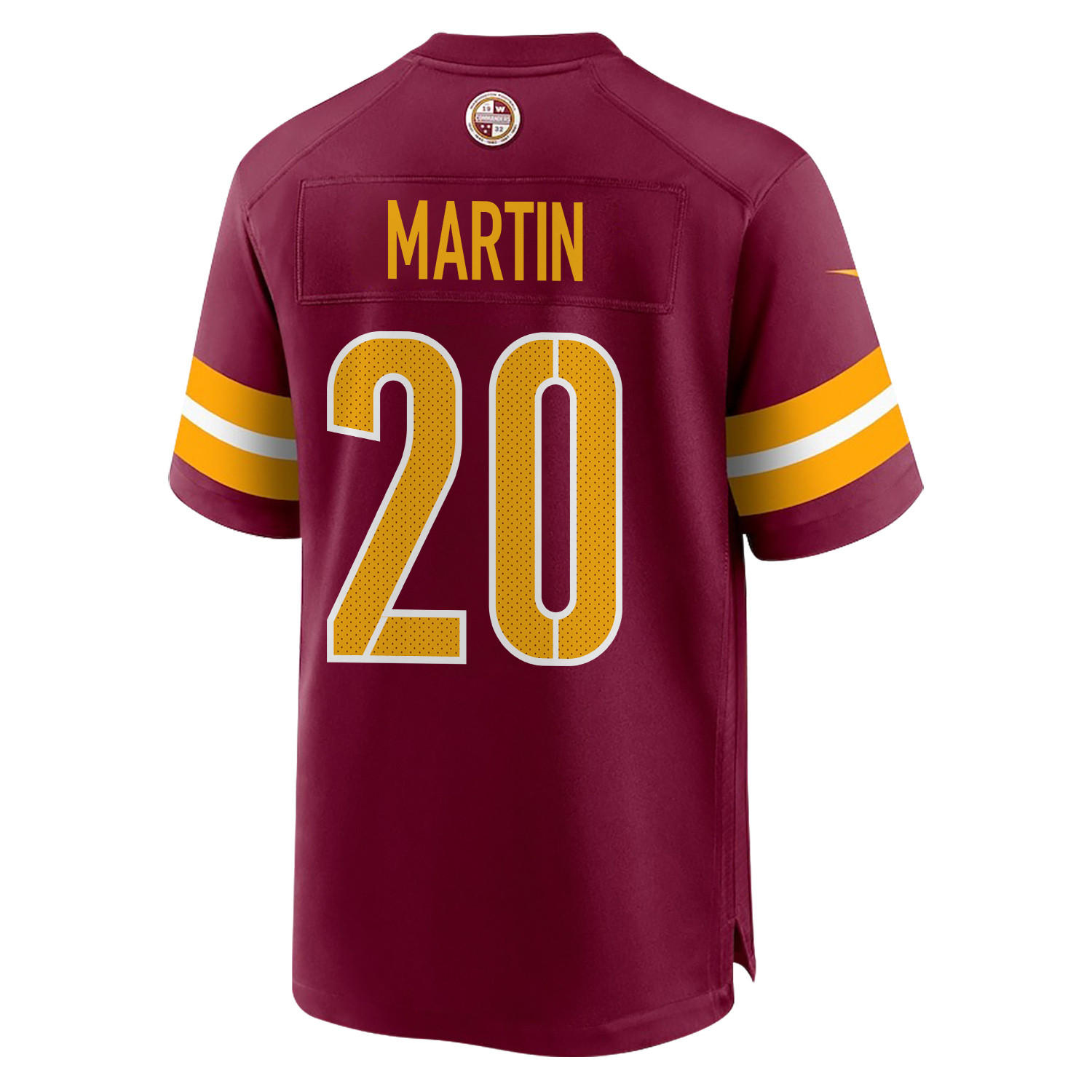Alternative view of Quan Martin 20 Washington Commanders Super Bowl LIX Champions Patch 'New Orleans - A Symphony of Sport' EMBROIDERED Game Men Jersey - Burgundy JS6750 nicesnker