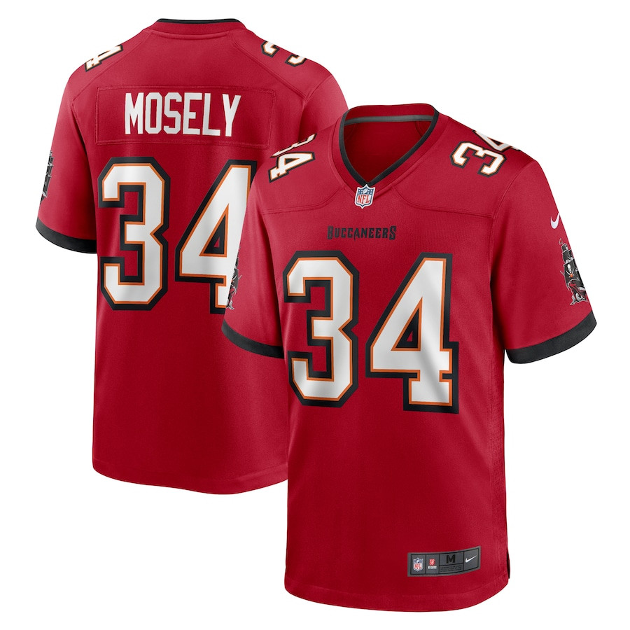 Quandre Mosely 34 Tampa Bay Buccaneers Game Men Jersey - Red JS1841 nicesnker