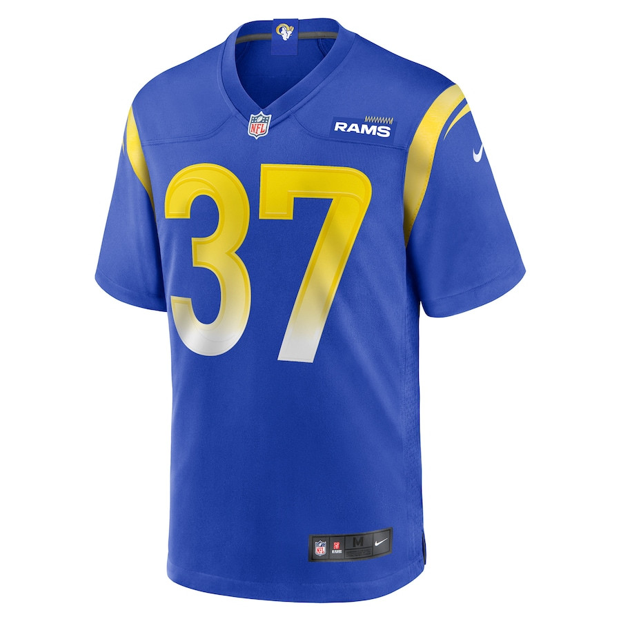 Alternative view of Quentin Lake 37 Los Angeles Rams Game Player Men Jersey - Royal JS8242 nicesnker