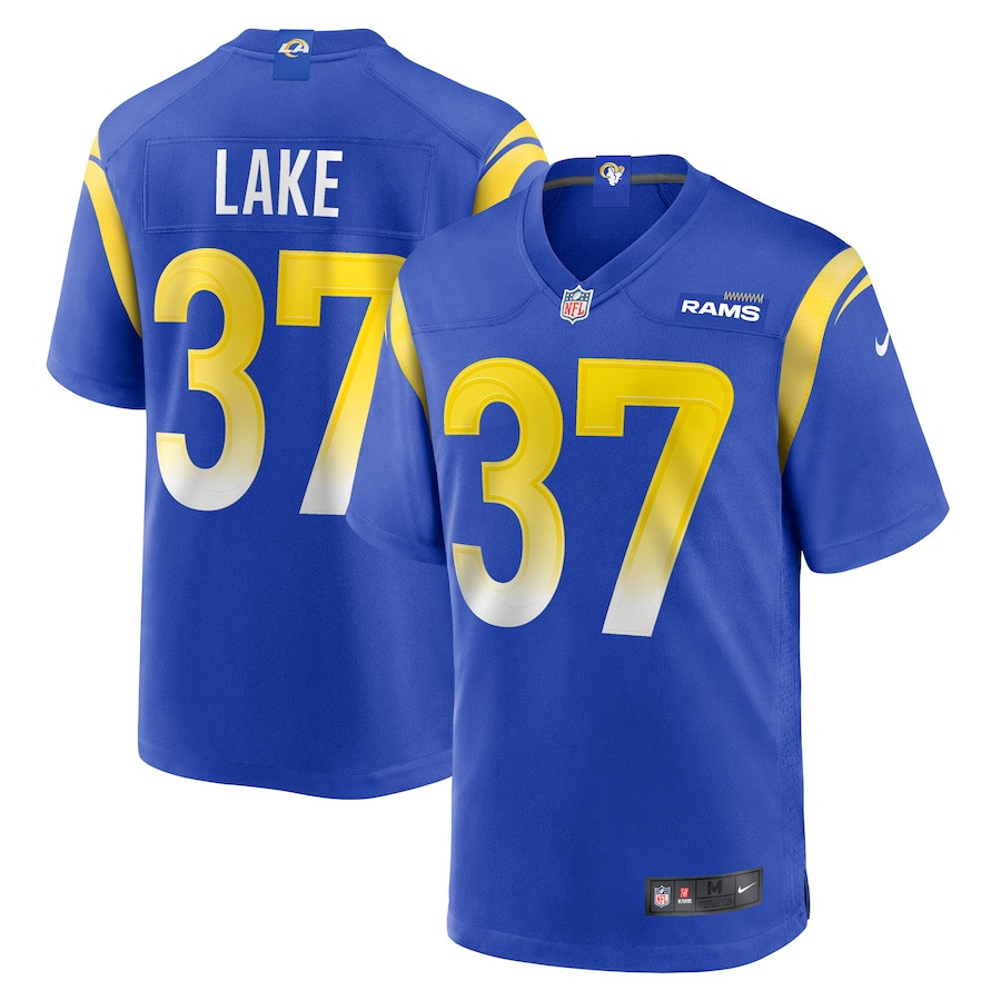 Quentin Lake 37 Los Angeles Rams Game Player Men Jersey - Royal JS8242 nicesnker