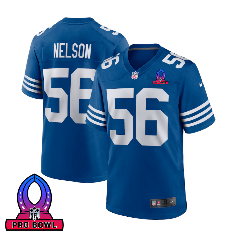 Quenton Nelson 56 Indianapolis Colts 2025 Pro Bowl Patch Game Men Jersey - Royal JS8083 nicesnker
