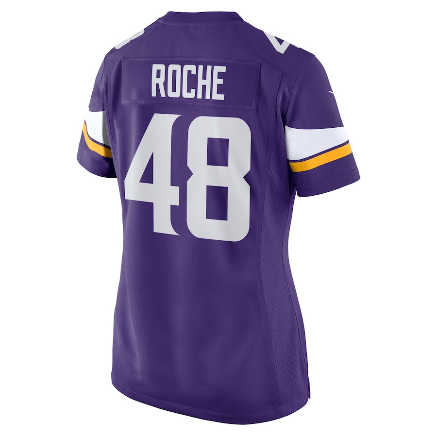 Quincy Roche 48 Minnesota Vikings Team Game Women Jersey - Purple JS1771 nicesnker - Image 3
