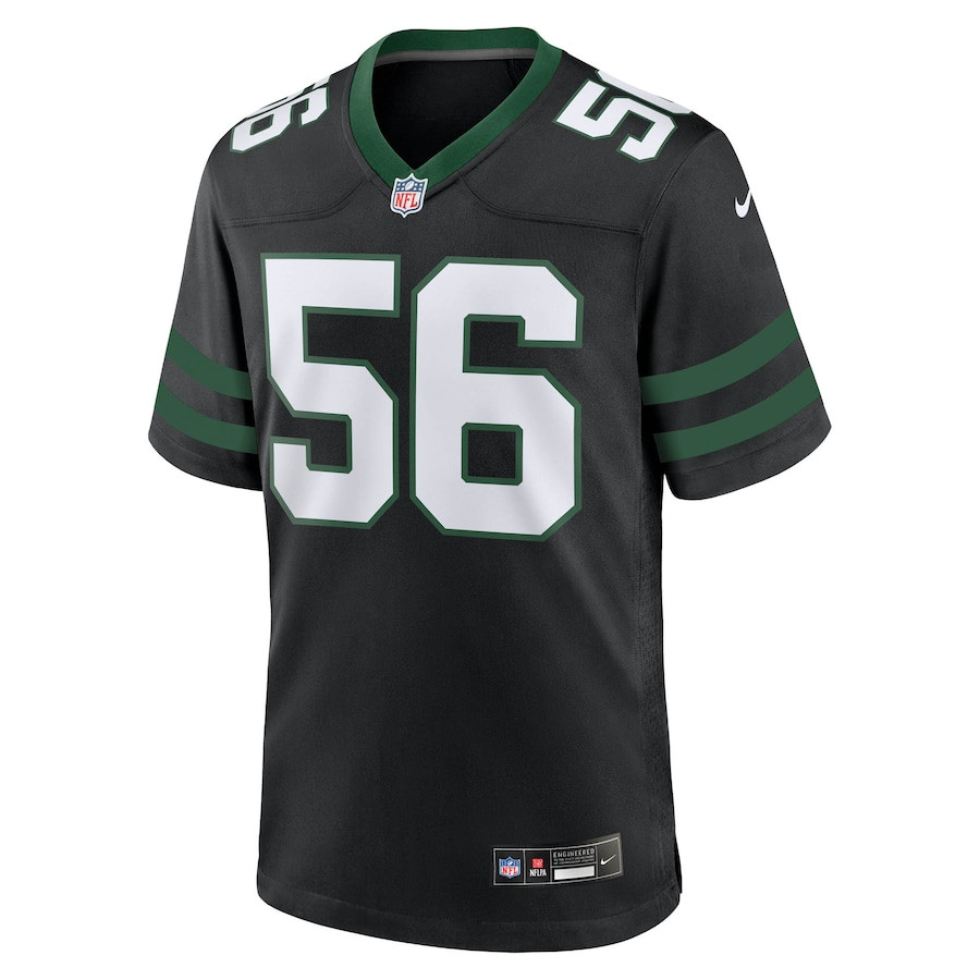 Alternative view of Quincy Williams 56 New York Jets Alternate Game Men Jersey - Legacy Black JS7829 nicesnker