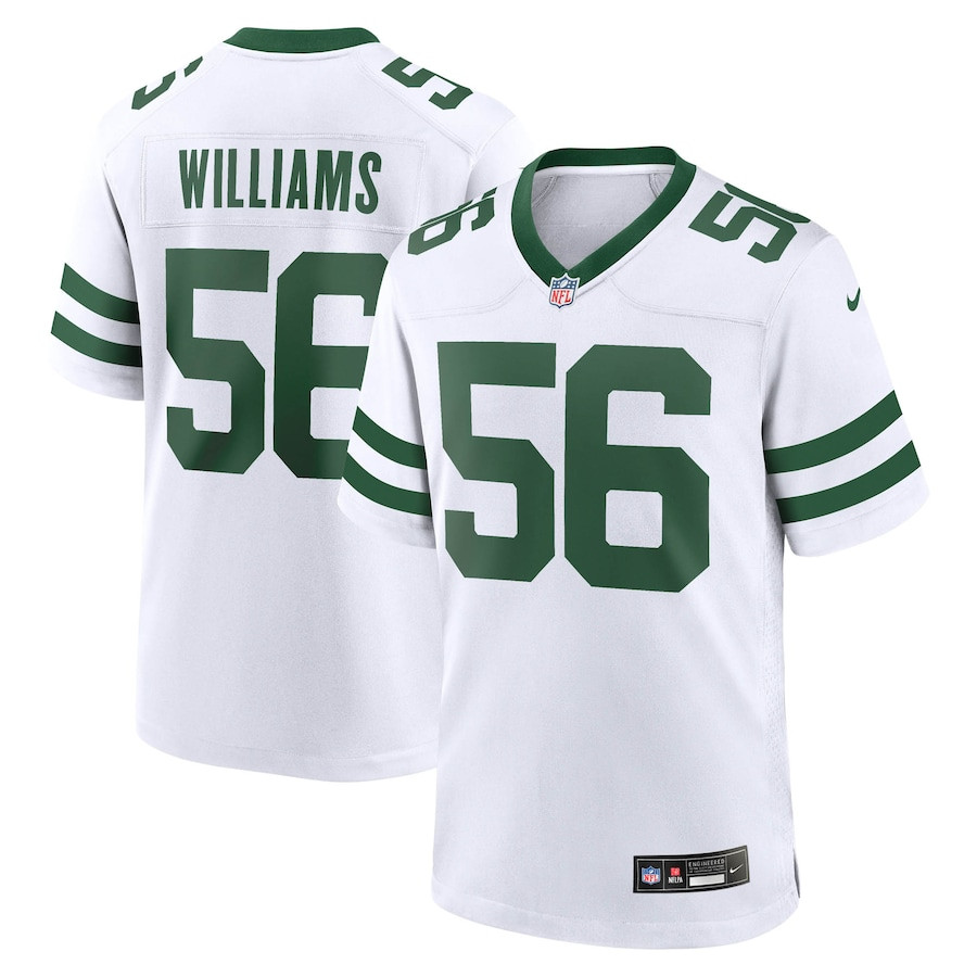 Quincy Williams 56 New York Jets Game Men Jersey - Legacy White JS8539 nicesnker