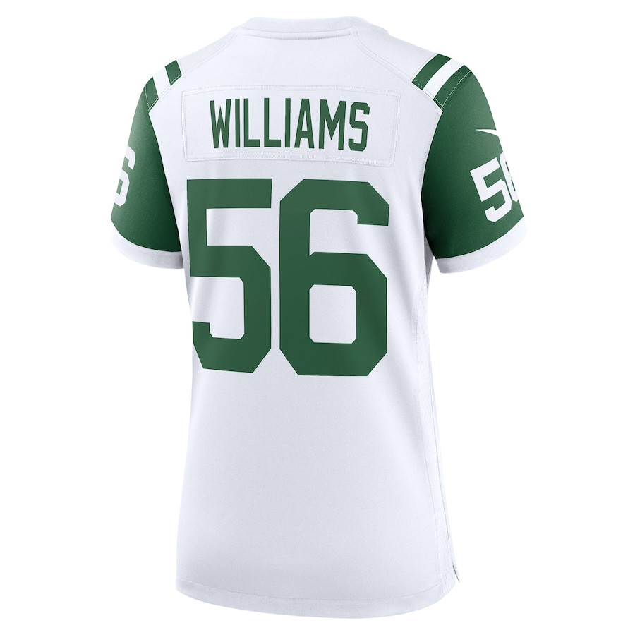 Quincy Williams 56 New York Jets Women's Classic Alternate Game Jersey - White JS5116 nicesnker - Image 3