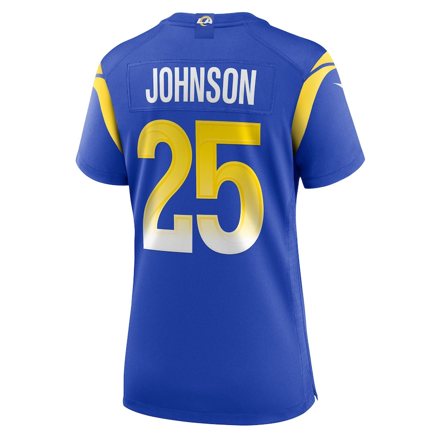 Quindell Johnson 25 Los Angeles Rams Women's Team Game Jersey - Royal JS7031 nicesnker - Image 3