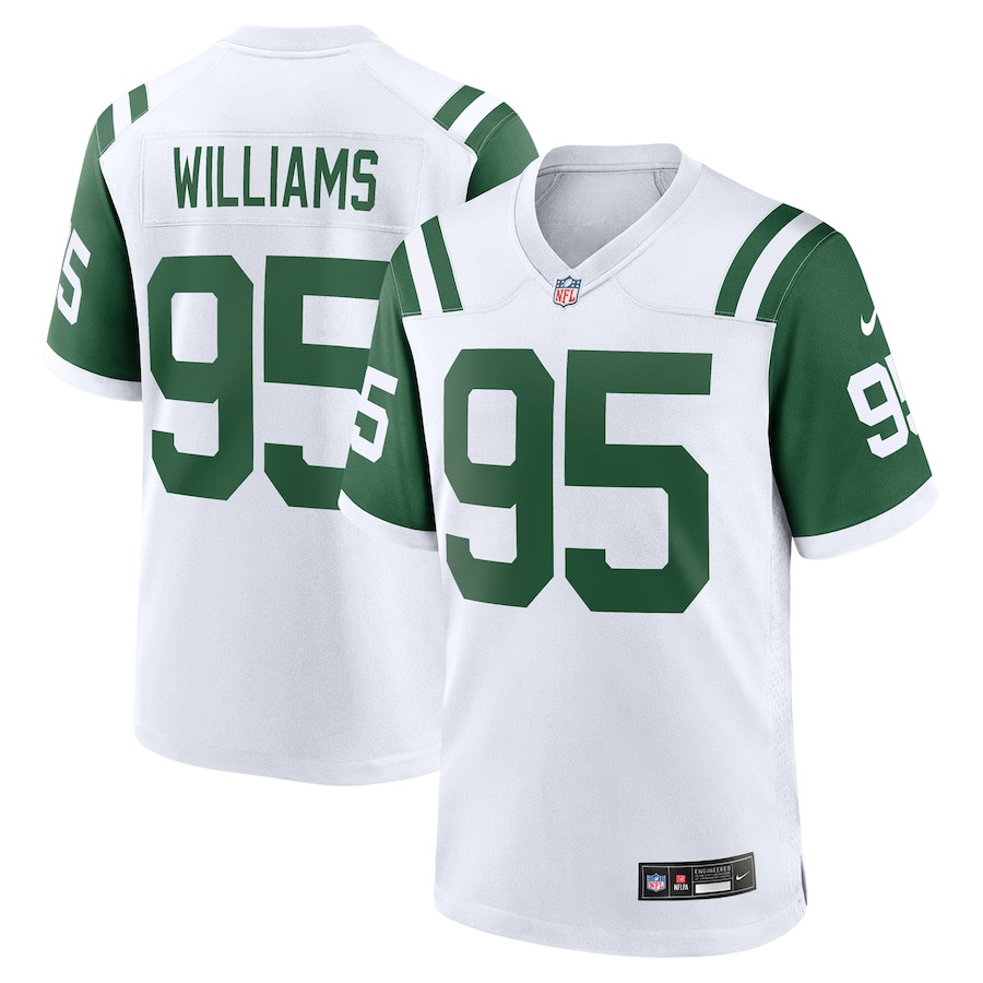 Quinnen Williams 95 New York Jets Classic Alternate Game Men Jersey - White JS7224 nicesnker