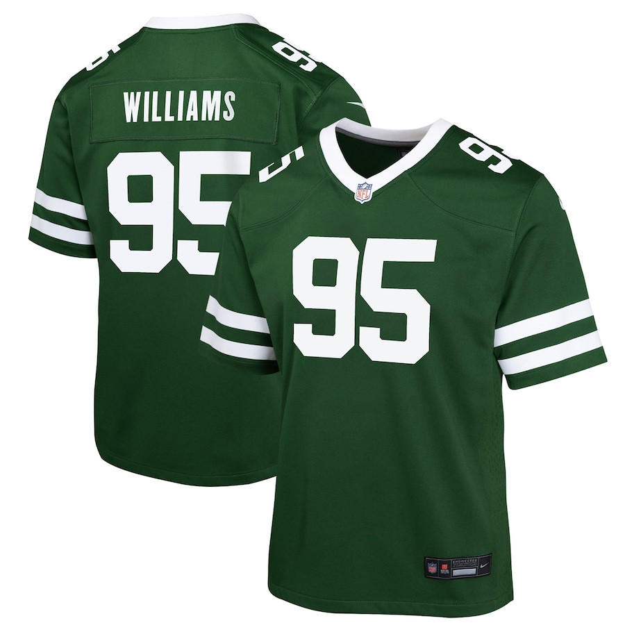 Quinnen Williams 95 New York Jets Game YOUTH Jersey - Legacy Green JS4100 nicesnker