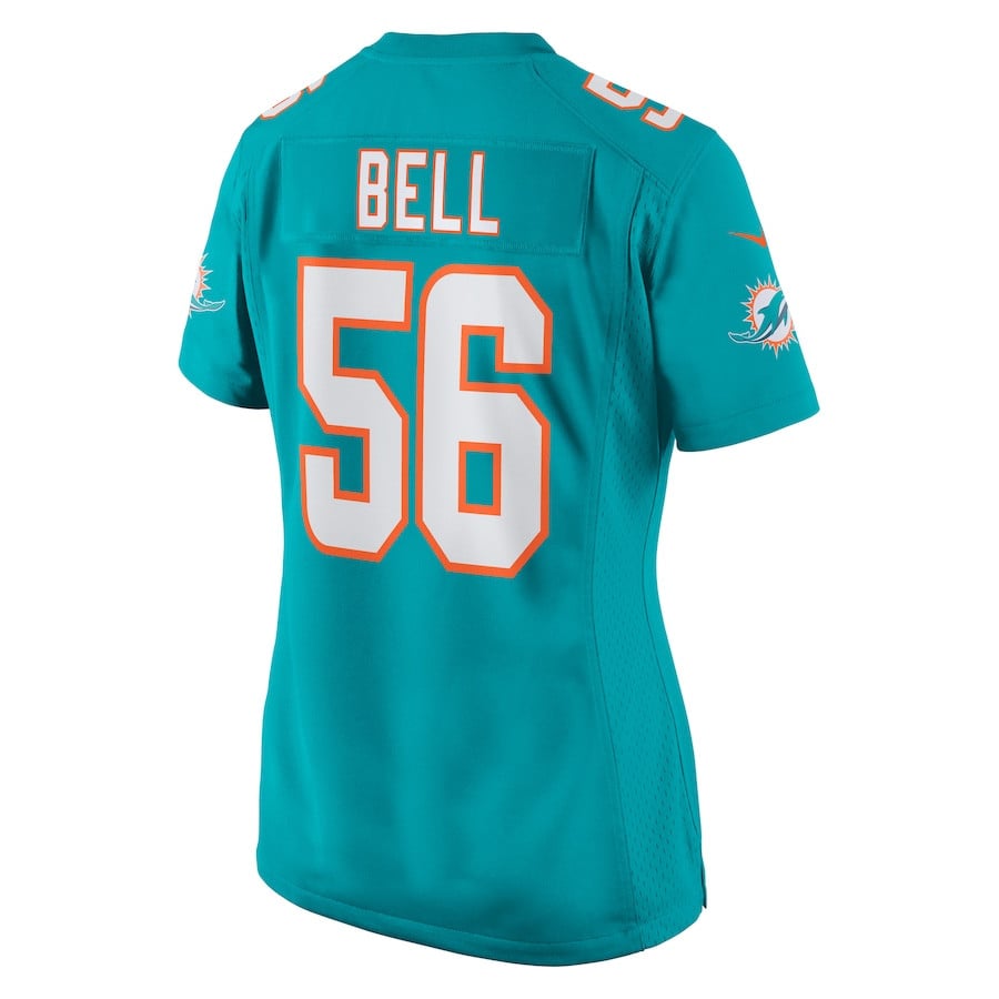 Quinton Bell 56 Miami Dolphins Game Women Jersey - Aqua JS1147 nicesnker - Image 3