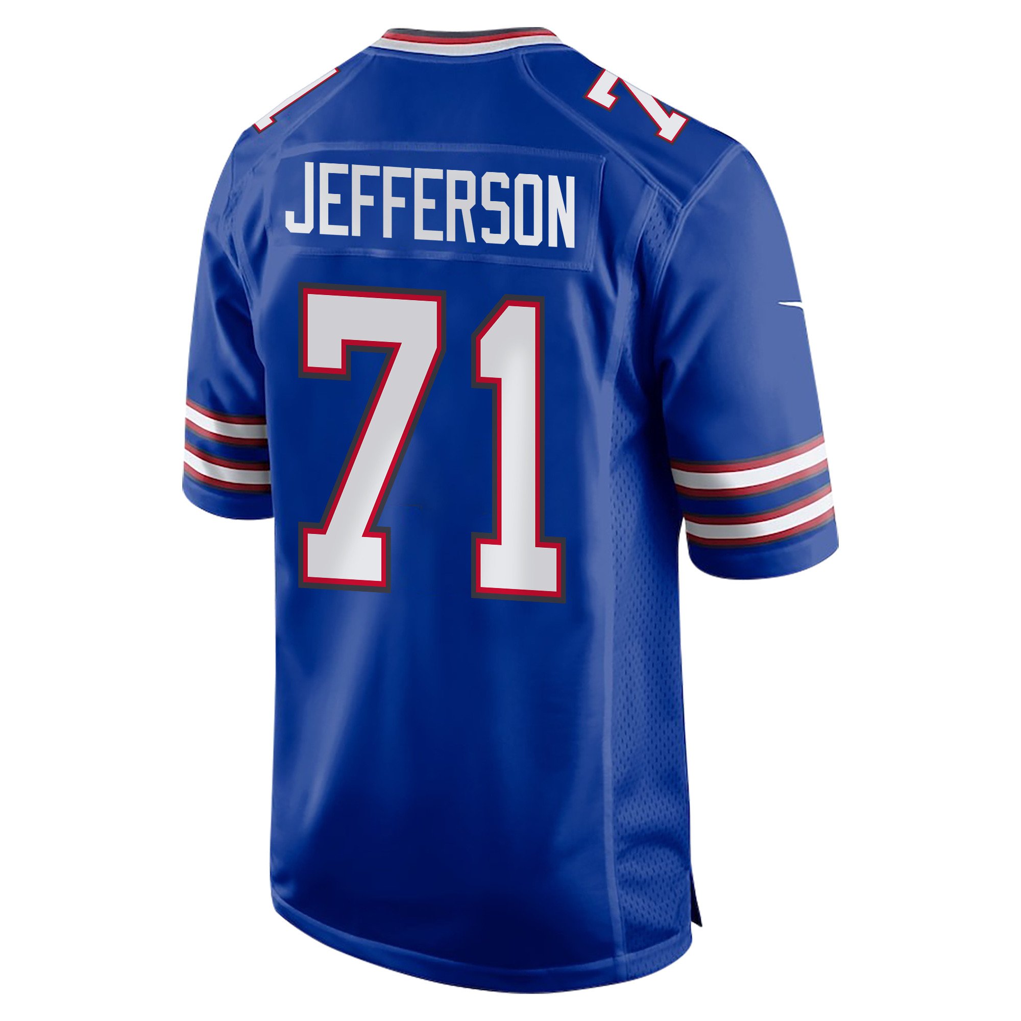 Alternative view of Quinton Jefferson 71 Buffalo Bills Super Bowl LIX Champions Patch 'New Orleans - A Symphony of Sport' EMBROIDERED Game Men Jersey - Royal JS6988 nicesnker
