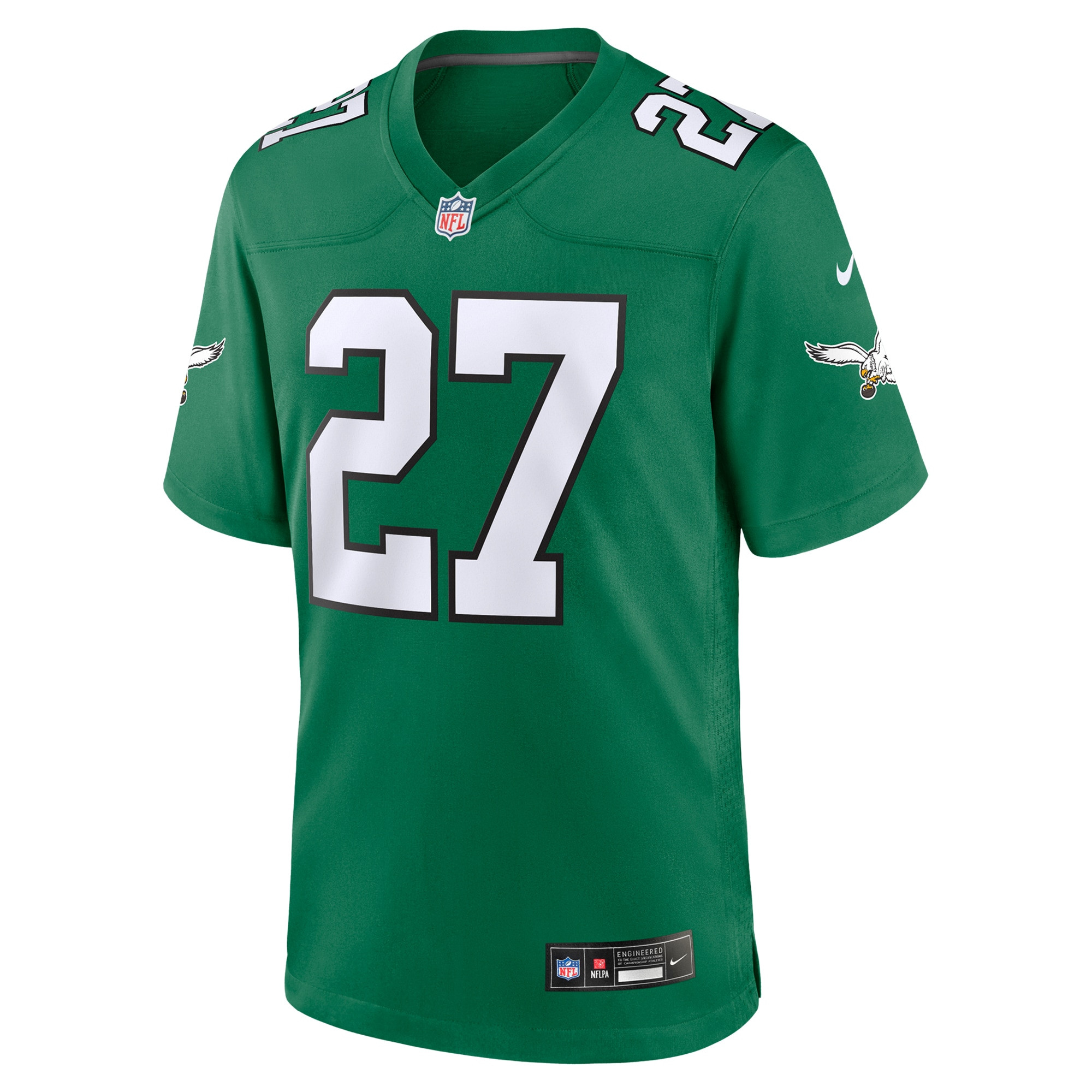 Alternative view of Quinyon Mitchell 27 Philadelphia Eagles Alternate Game Men Jersey - Kelly Green JS2363 nicesnker