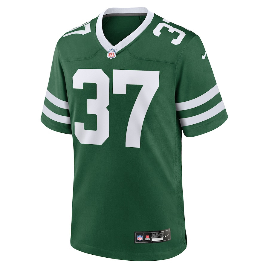 Alternative view of Qwan'tez Stiggers 37 New York Jets Team Game Men Jersey - Legacy Green JS7969 nicesnker