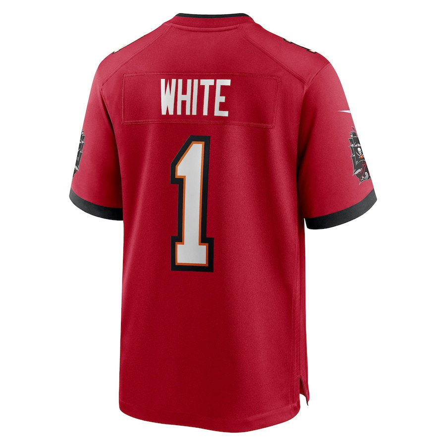 Rachaad White 1 Tampa Bay Buccaneers Men Game Jersey - Red JS2096 nicesnker - Image 3