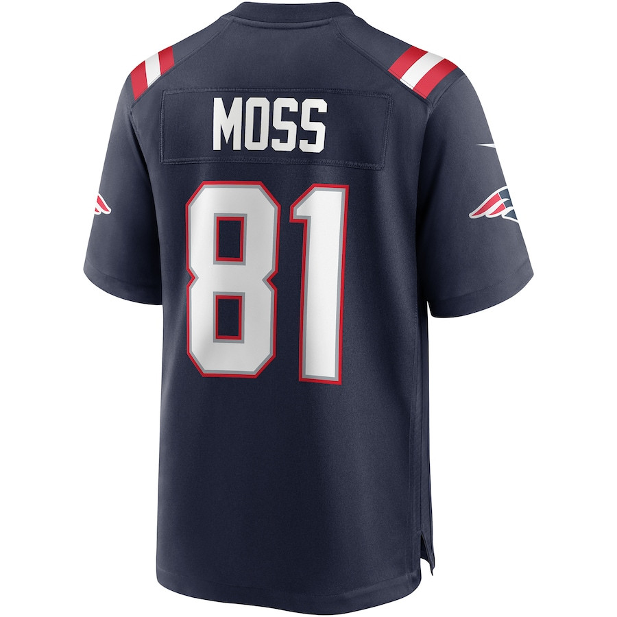 Randy Moss 81 New England Patriots Men Game Retired Jersey - Navy JS8874 nicesnker - Image 3