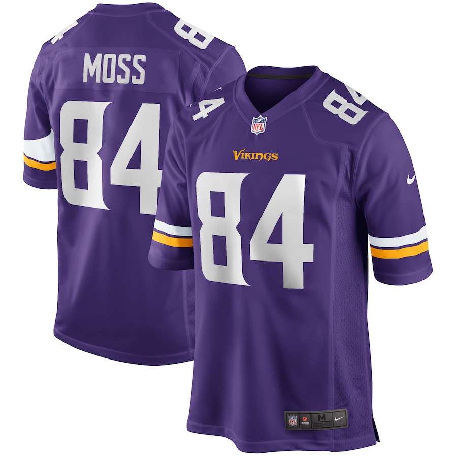 Randy Moss 84 Minnesota Vikings Men Game Retired Jersey - Purple JS1526 nicesnker