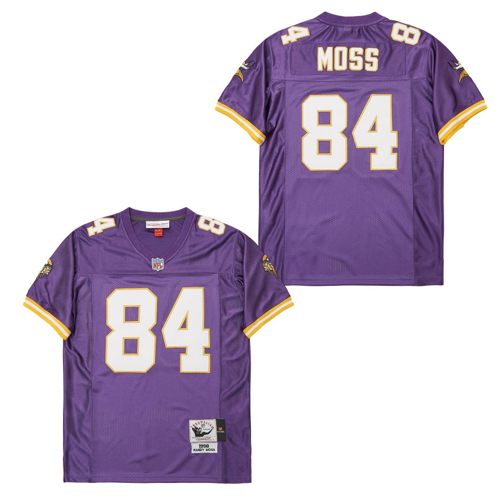 Randy Moss 84 Minnesota Vikings Throwback Men Jersey - Purple JS8040 nicesnker