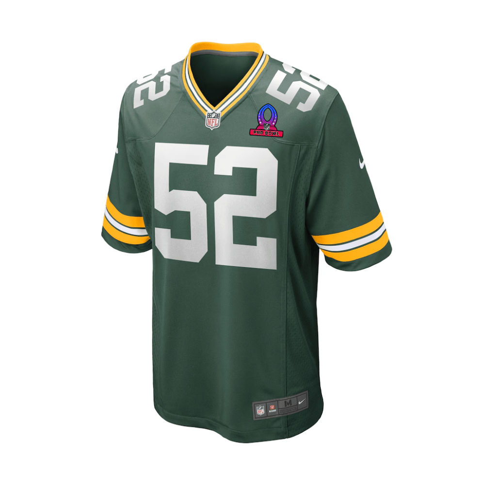 Alternative view of Rashan Gary 52 Green Bay Packers 2025 Pro Bowl Patch Game Men Jersey - Green JS2969 nicesnker