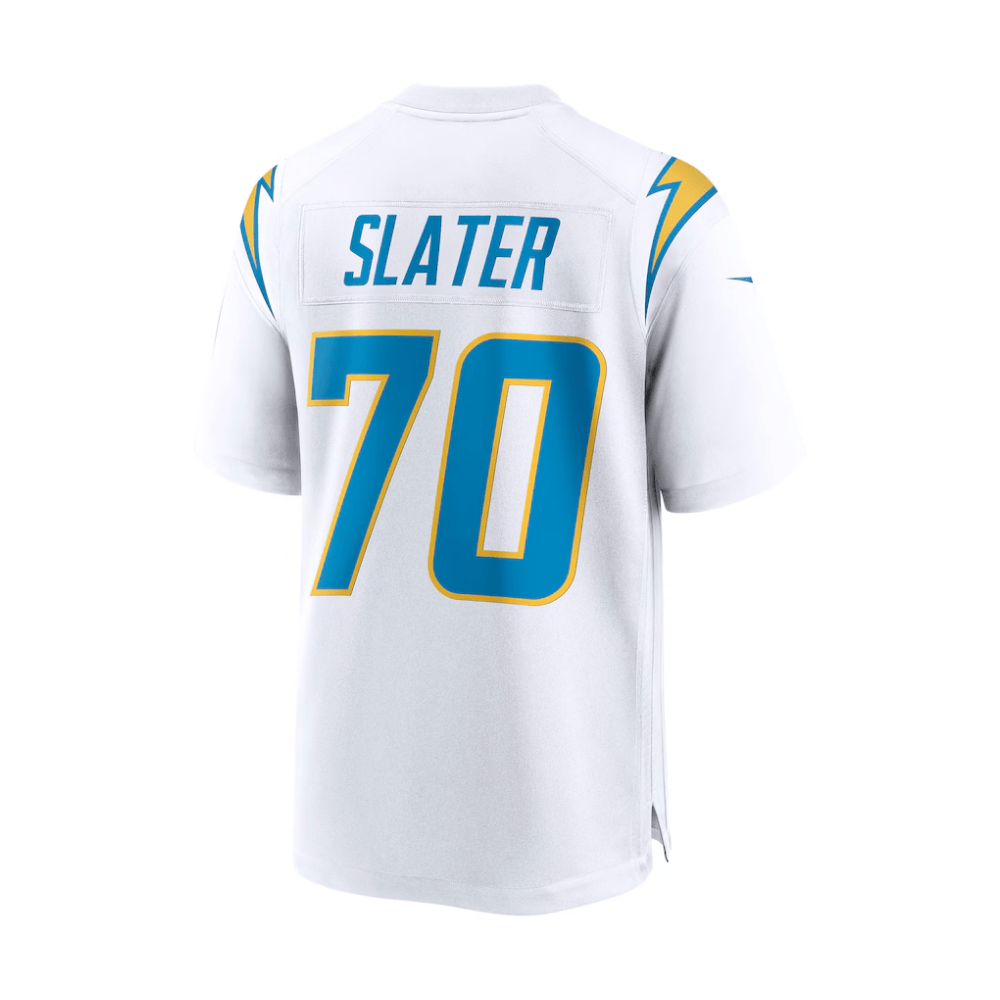 Rashawn Slater 70 Los Angeles Chargers 2025 Pro Bowl Patch Game Men Jersey - White JS2337 nicesnker - Image 3