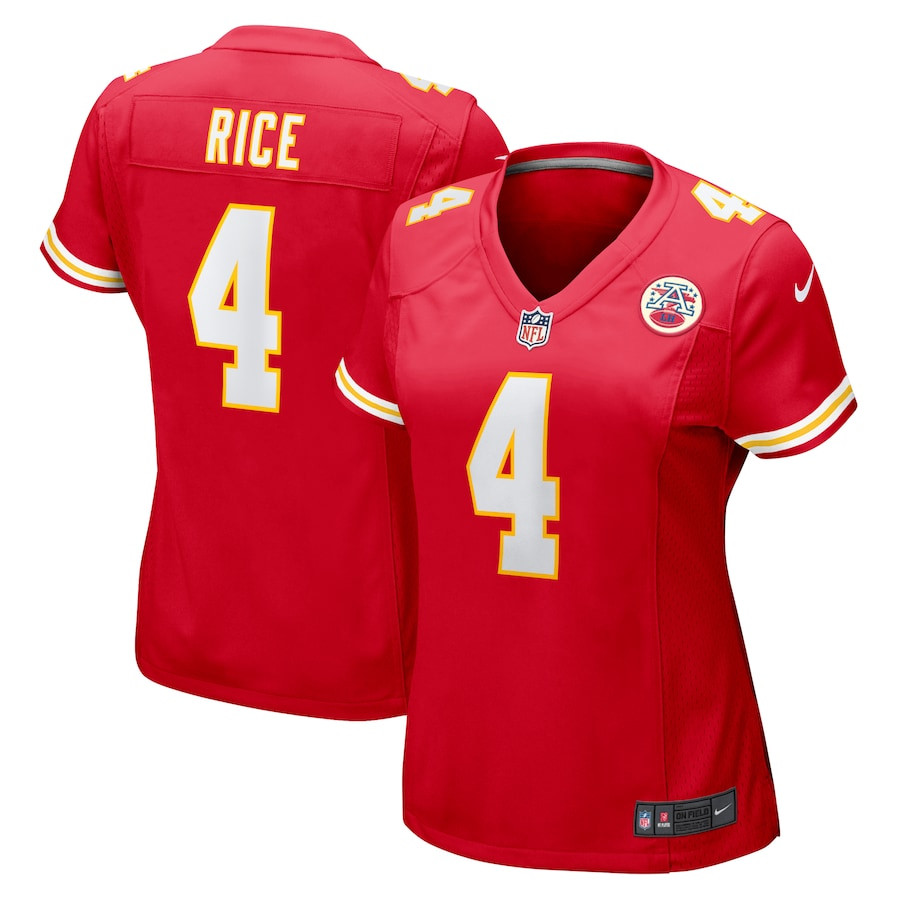 Rashee Rice 4 Kansas City Chiefs Women Game Jersey - Red JS3403 nicesnker