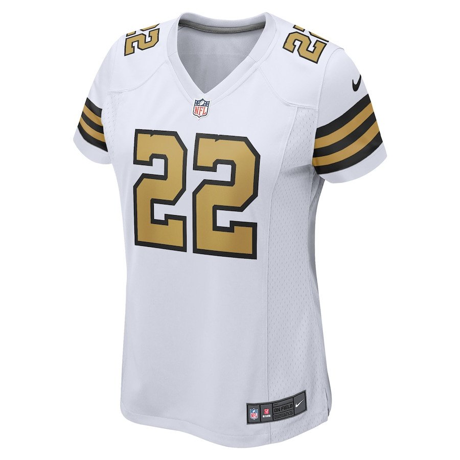 Alternative view of Rashid Shaheed 22 New Orleans Saints Women Alternate Game Jersey - White JS2944 nicesnker