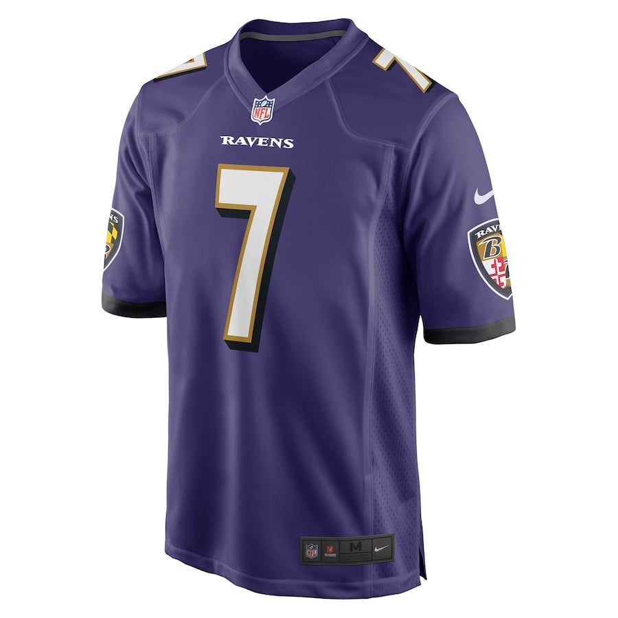 Alternative view of Rashod Bateman 7 Baltimore Ravens Team Game Men Jersey - Purple JS2602 nicesnker