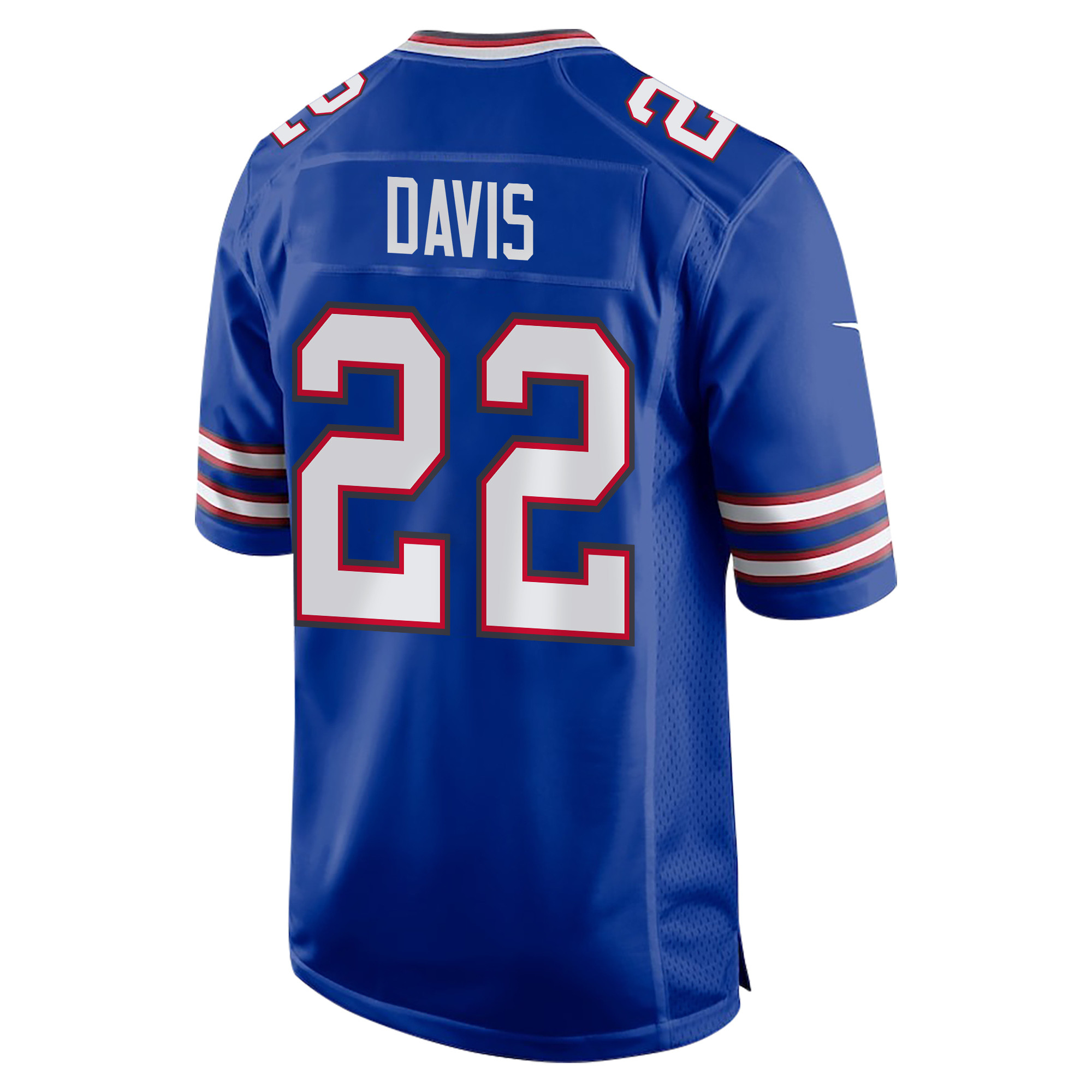 Alternative view of Ray Davis 22 Buffalo Bills Super Bowl LIX Champions Patch Game Men Jersey - Royal JS7608 nicesnker