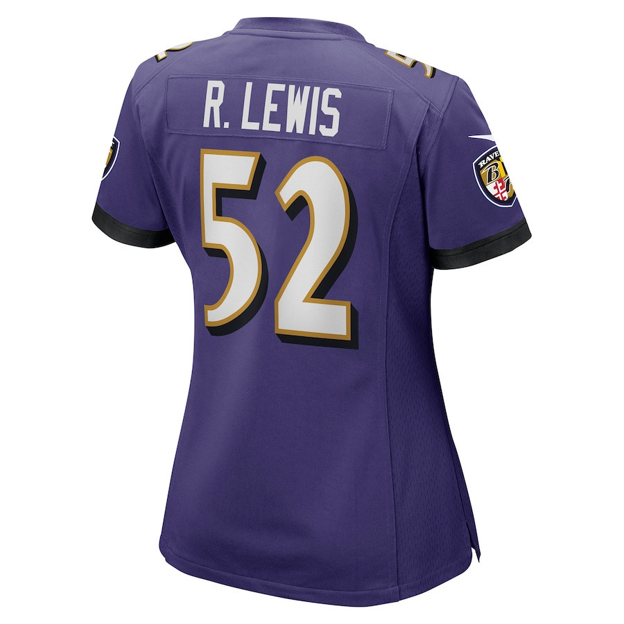 Ray Lewis #52 Baltimore Ravens Super Bowl LIX Women's Jersey - Purple JS7233 nicesnker - Image 3