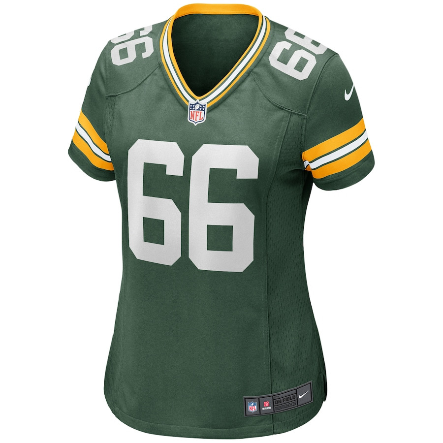 Alternative view of Ray Nitschke 66 Green Bay Packers Women Game Retired Jersey - Green JS3459 nicesnker