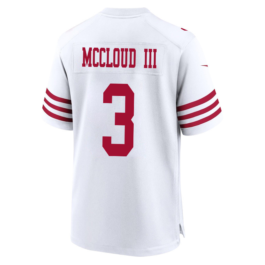 Ray-Ray McCloud III 3 San Francisco 49ers NFC Champions Patch Game Men Jersey - White JS2308 nicesnker - Image 3