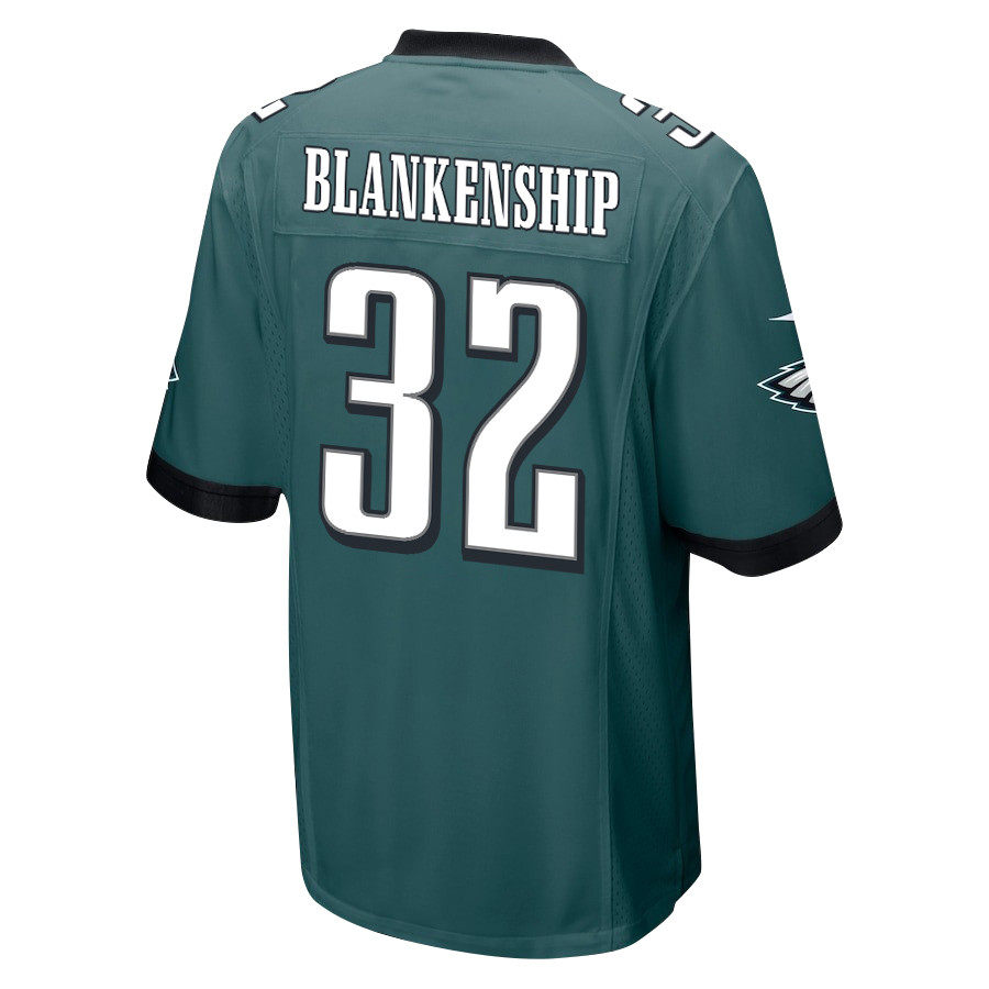 Alternative view of Reed Blankenship 32 Philadelphia Eagles Super Bowl LIX Champions Patch Game Men Jersey - Midnight Green JS4913 nicesnker