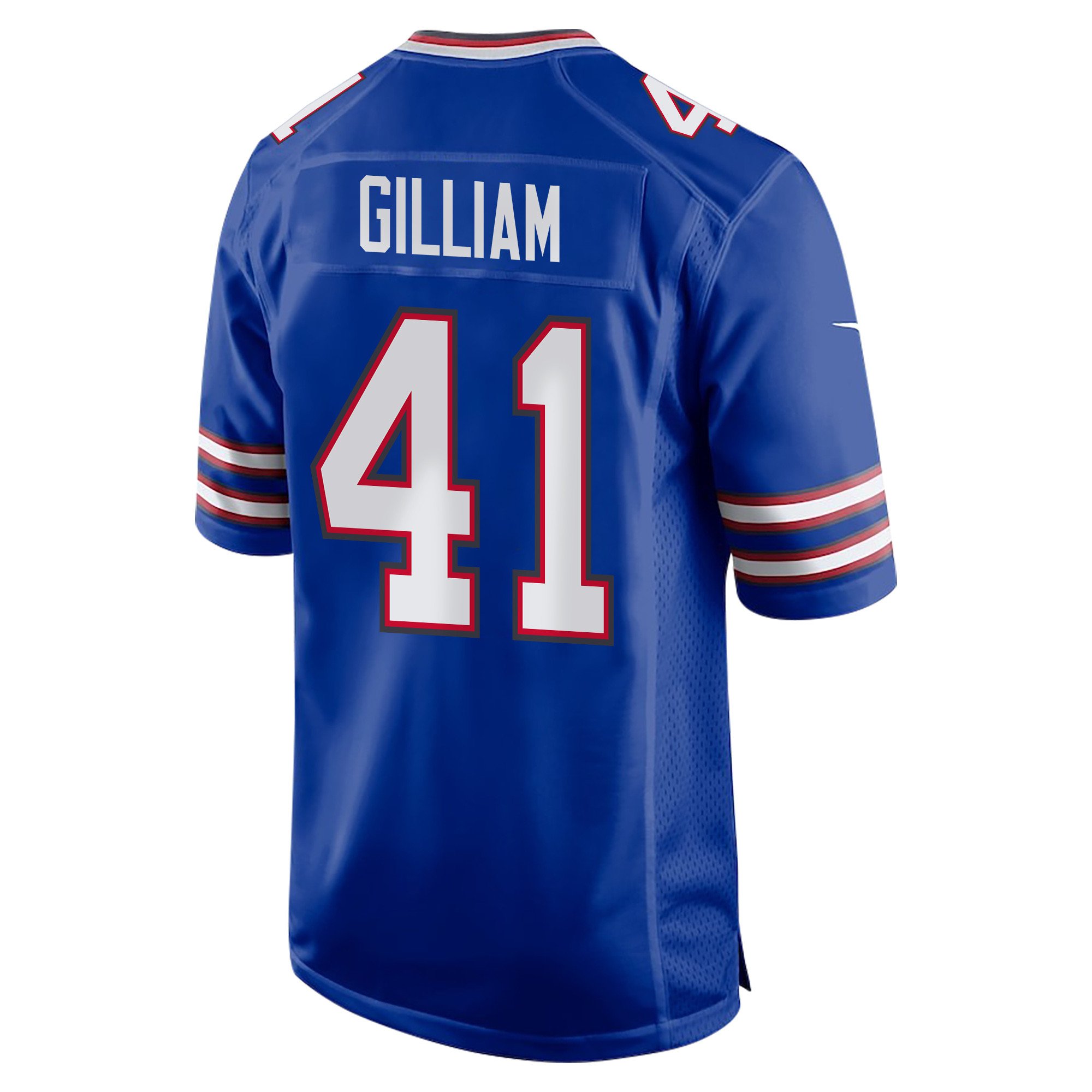 Alternative view of Reggie Gilliam 41 Buffalo Bills Super Bowl LIX Champions Patch 'New Orleans - The Ultimate Showdown' EMBROIDERED Game Men Jersey - Royal JS6324 nicesnker