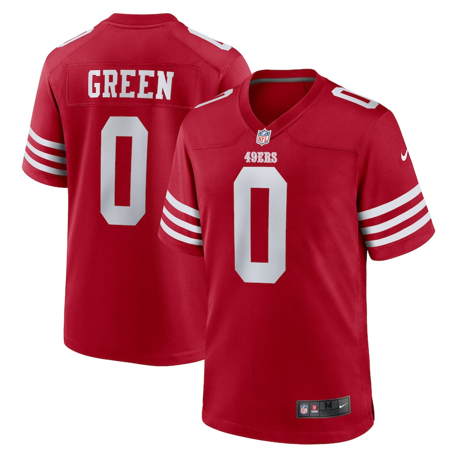 Renardo Green 0 San Francisco 49ers Game Men Jersey - Scarlet JS8777 nicesnker