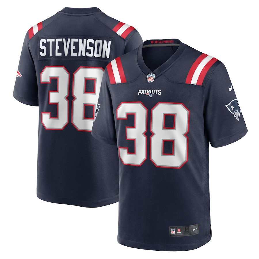 Rhamondre Stevenson 38 New England Patriots Men Game Jersey - Navy JS7269 nicesnker