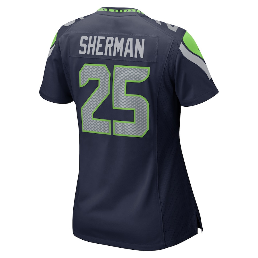 Richard Sherman 25 Seattle Seahawks Women Retired Game Jersey - College Navy JS8466 nicesnker - Image 3