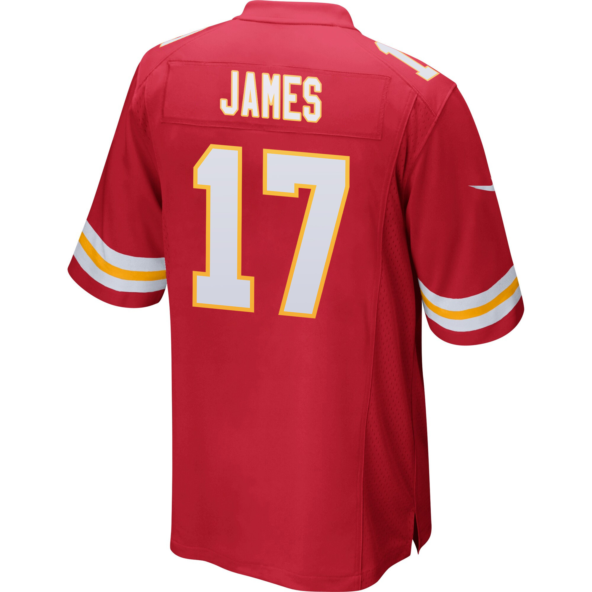Richie James 17 Kansas City Chiefs Super Bowl LVIII Champions 4 Stars Patch Game Men Jersey - Red JS9977 nicesnker - Image 3
