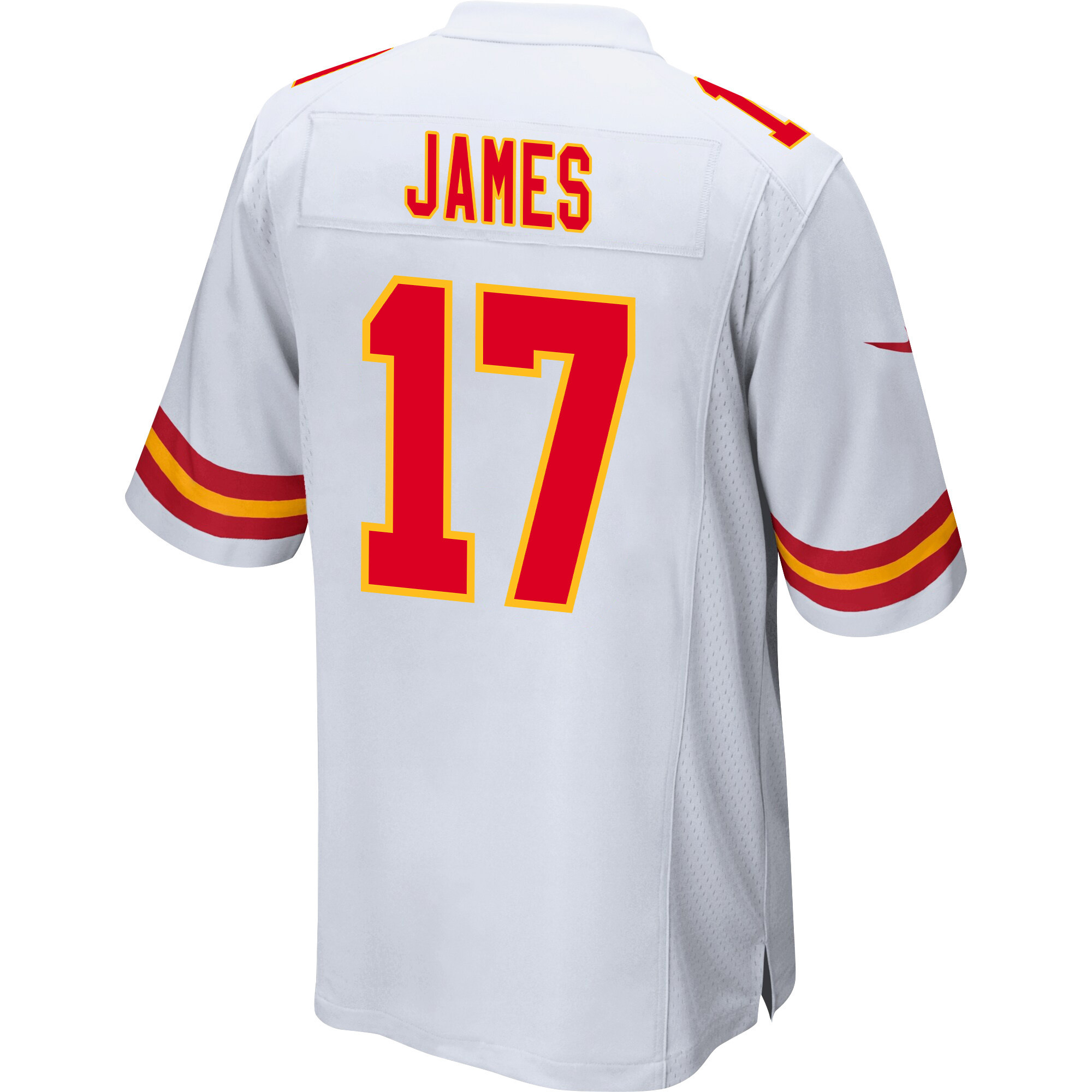 Richie James 17 Kansas City Chiefs Super Bowl LVIII Champions 4 Stars Patch Game Men Jersey - White JS6934 nicesnker - Image 3