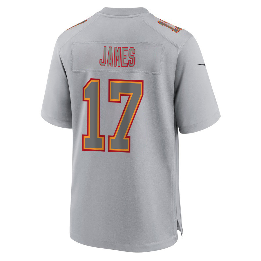 Richie James 17 Kansas City Chiefs Super Bowl LVIII Champions 4X Atmosphere Fashion Game Men Jersey - Gray JS3462 nicesnker - Image 3