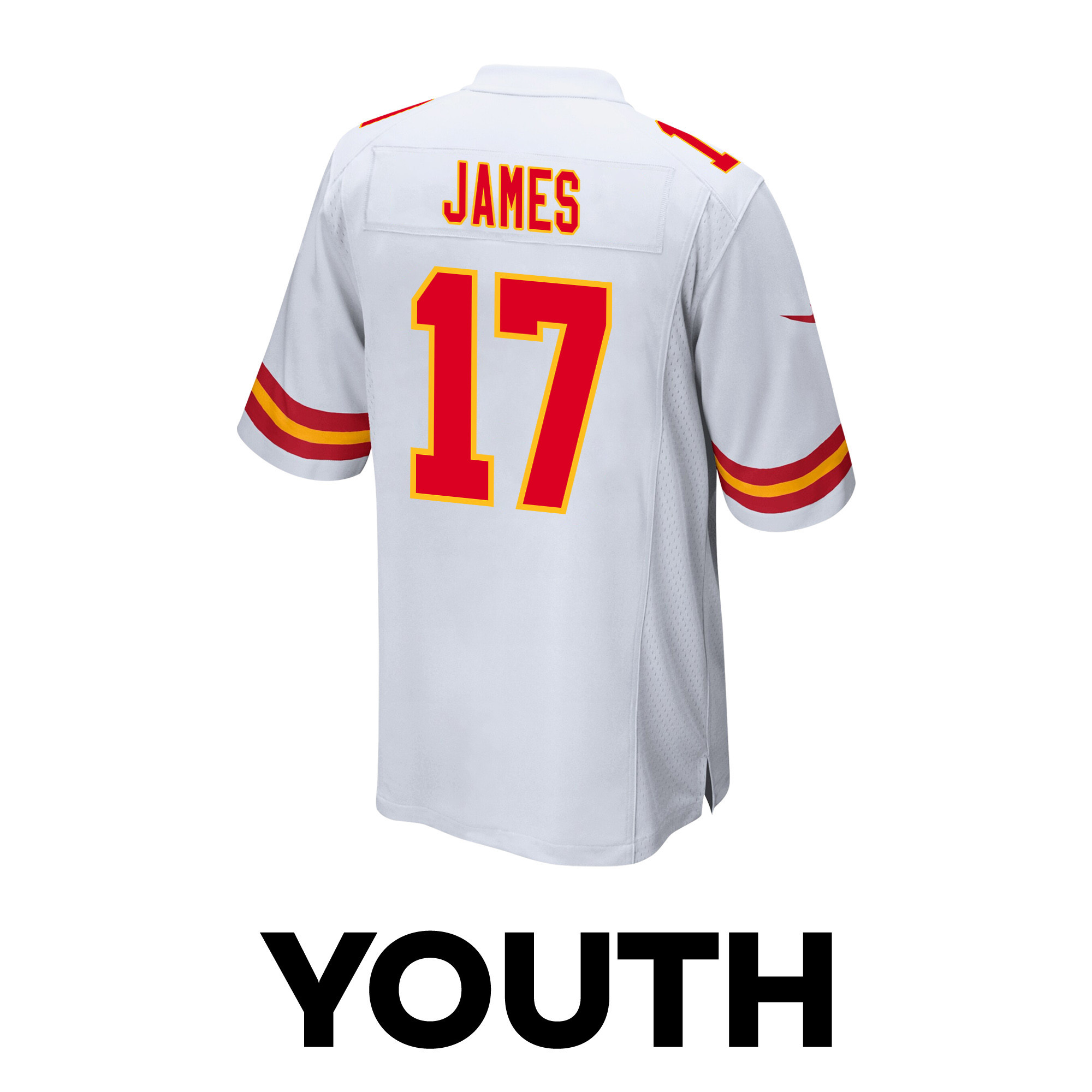Richie James 17 Kansas City Chiefs Super Bowl LVIII Patch Game YOUTH Jersey - White JS8404 nicesnker - Image 3