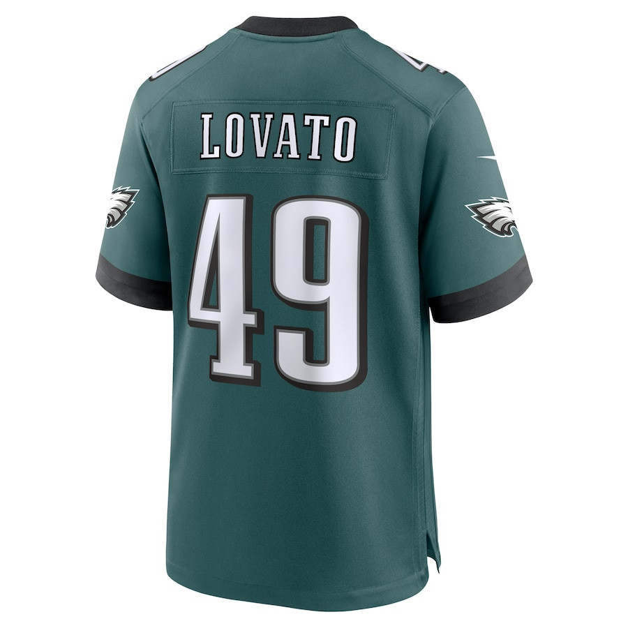 Rick Lovato #49 Philadelphia Eagles Super Bowl LIX YOUTH Jersey - Midnight Green JS1751 nicesnker - Image 3