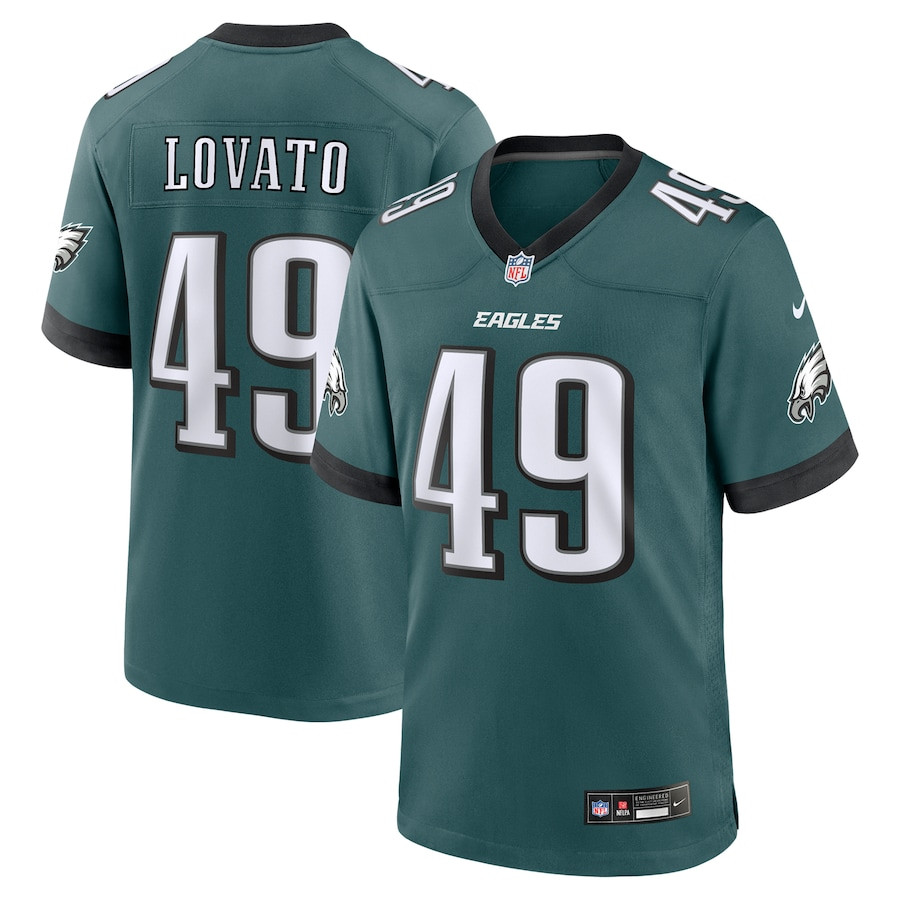 Rick Lovato 49 Philadelphia Eagles Team Game Men Jersey - Midnight Green JS7858 nicesnker