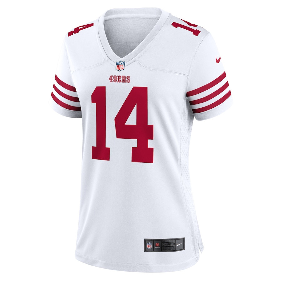Alternative view of Ricky Pearsall 14 San Francisco 49ers Women's White Game Jersey - White JS5152 nicesnker