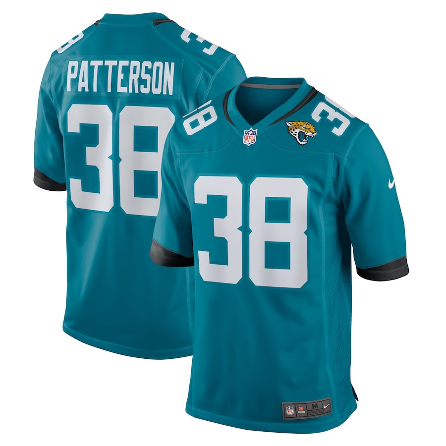 Riley Patterson 38 Jacksonville Jaguars Alternate Game Men Jersey - Teal JS6331 nicesnker