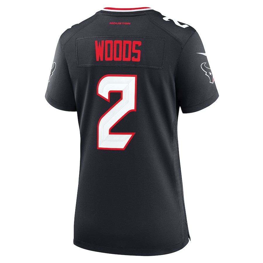 Robert Woods 2 Houston Texans Women's Team Game Jersey - Navy JS3419 nicesnker - Image 3
