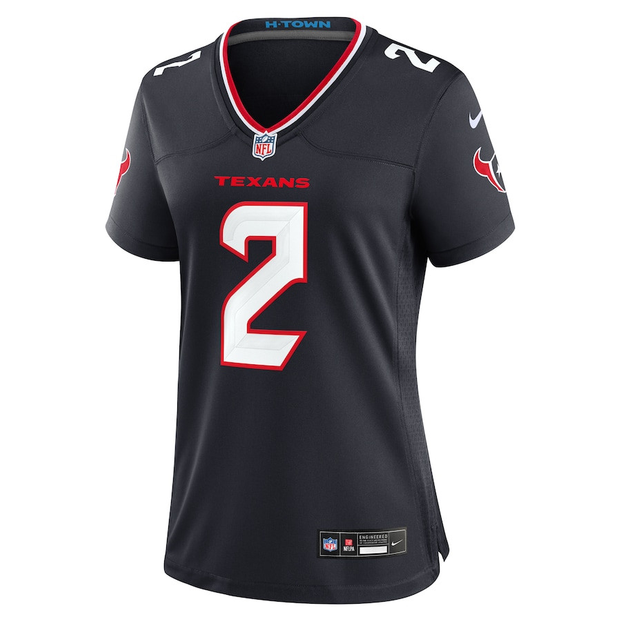 Alternative view of Robert Woods 2 Houston Texans Women's Team Game Jersey - Navy JS3419 nicesnker