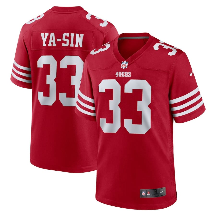 Rock Ya-Sin 33 San Francisco 49ers Team Game Men Jersey - Scarlet JS3246 nicesnker