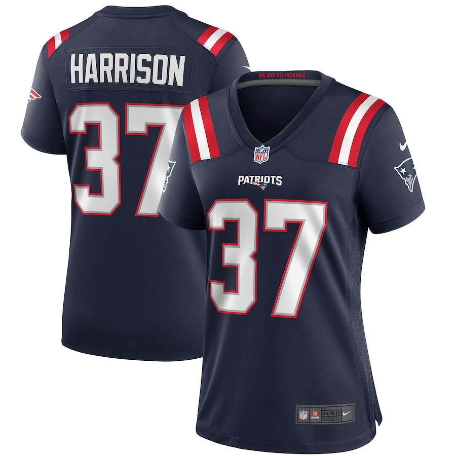 Rodney Harrison 37 New England Patriots Women Game Retired Jersey - Navy JS2104 nicesnker